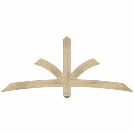 Ekena Millwork Davenport Rough Sawn Timber Gable Bracket, Douglas Fir, 72"W x 30"H x 2"D x 4"F, 10/12 Pitch GBW072X30X0204DAV00RDF